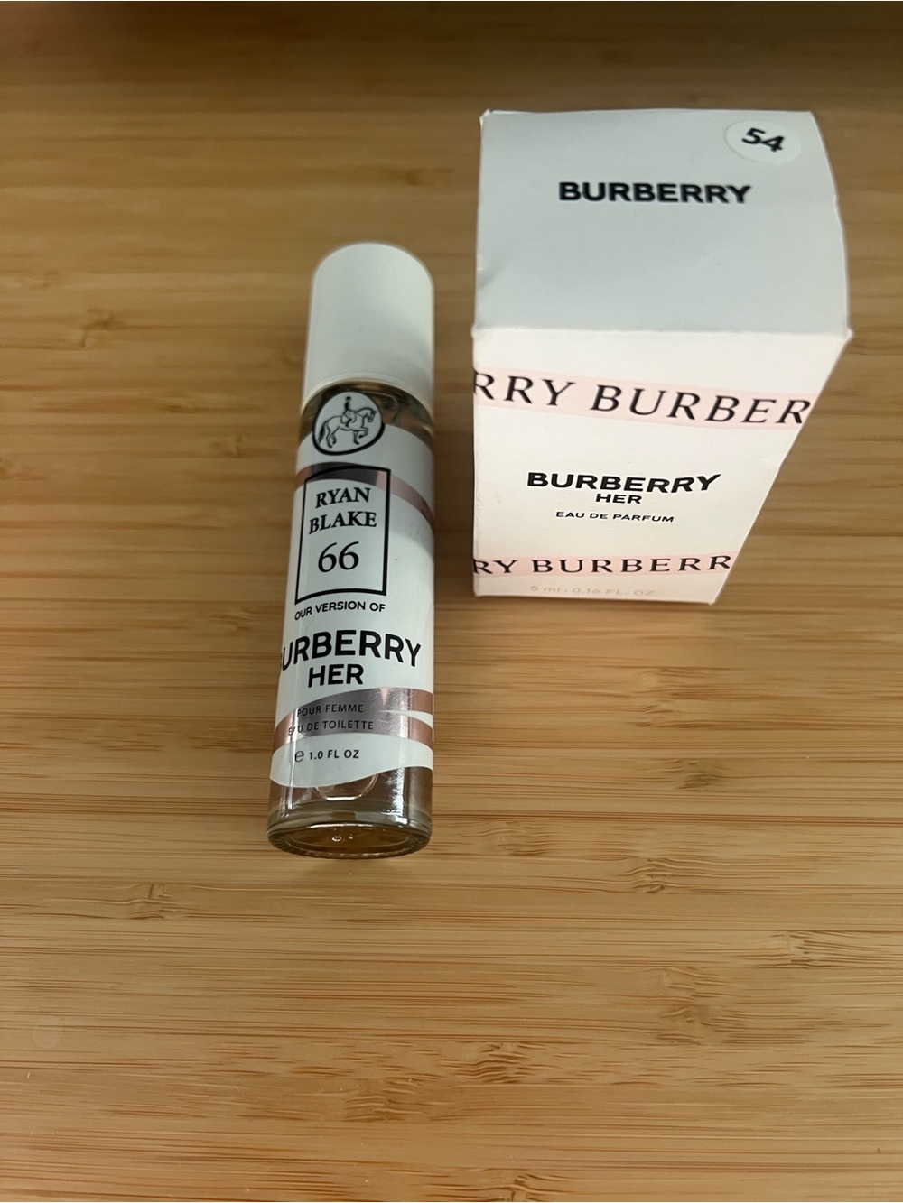 Burberry Her Rollerball Perfume in White and Pink
